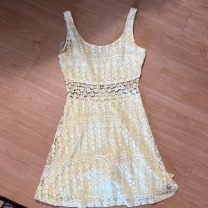 Butter yellow lace dress